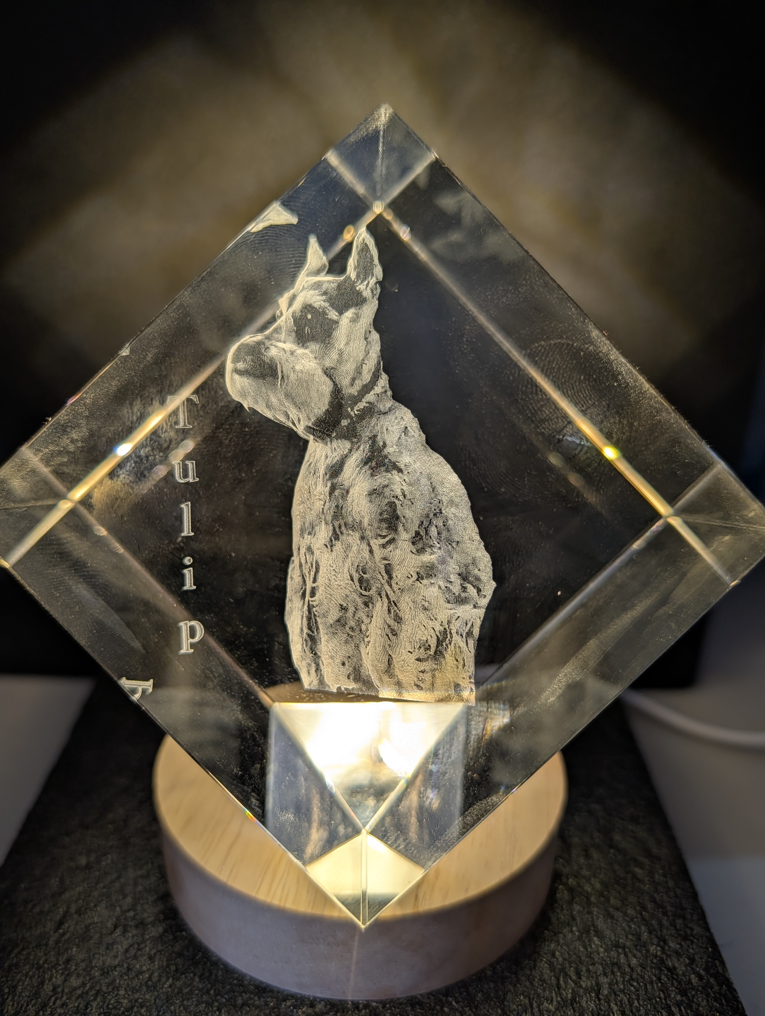 3D Crystal Photo Cube